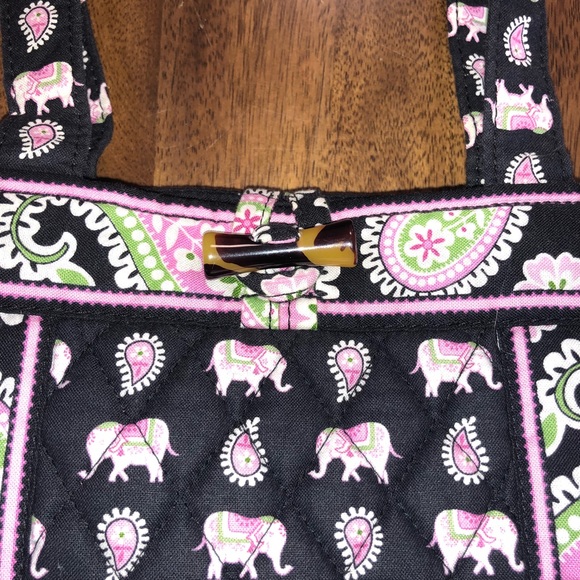 Vera Bradley pink elephant tic tac tote toggle - Picture 2 of 6